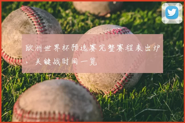 欧洲世界杯预选赛完整赛程表出炉，关键战时间一览