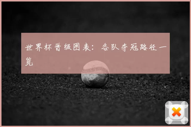 世界杯晋级图表：各队夺冠路径一览