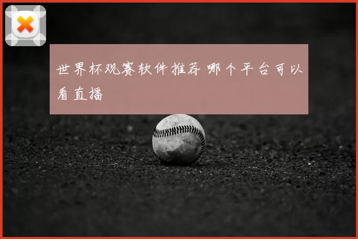 世界杯观赛软件推荐 哪个平台可以看直播